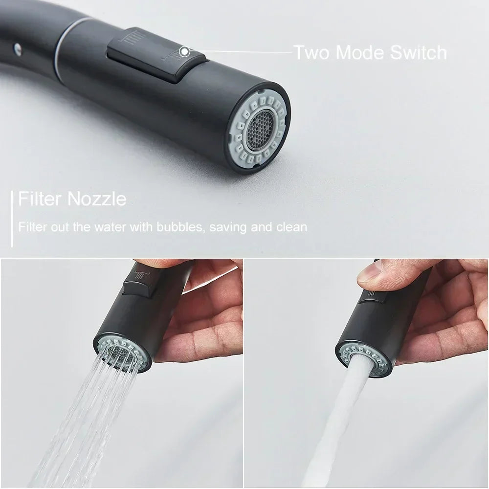 Royallure Touch-Sensor Utdragbar Kökspip – Handsfree Flöde, Svängbar Spruta & Germ-Säker Carvallo