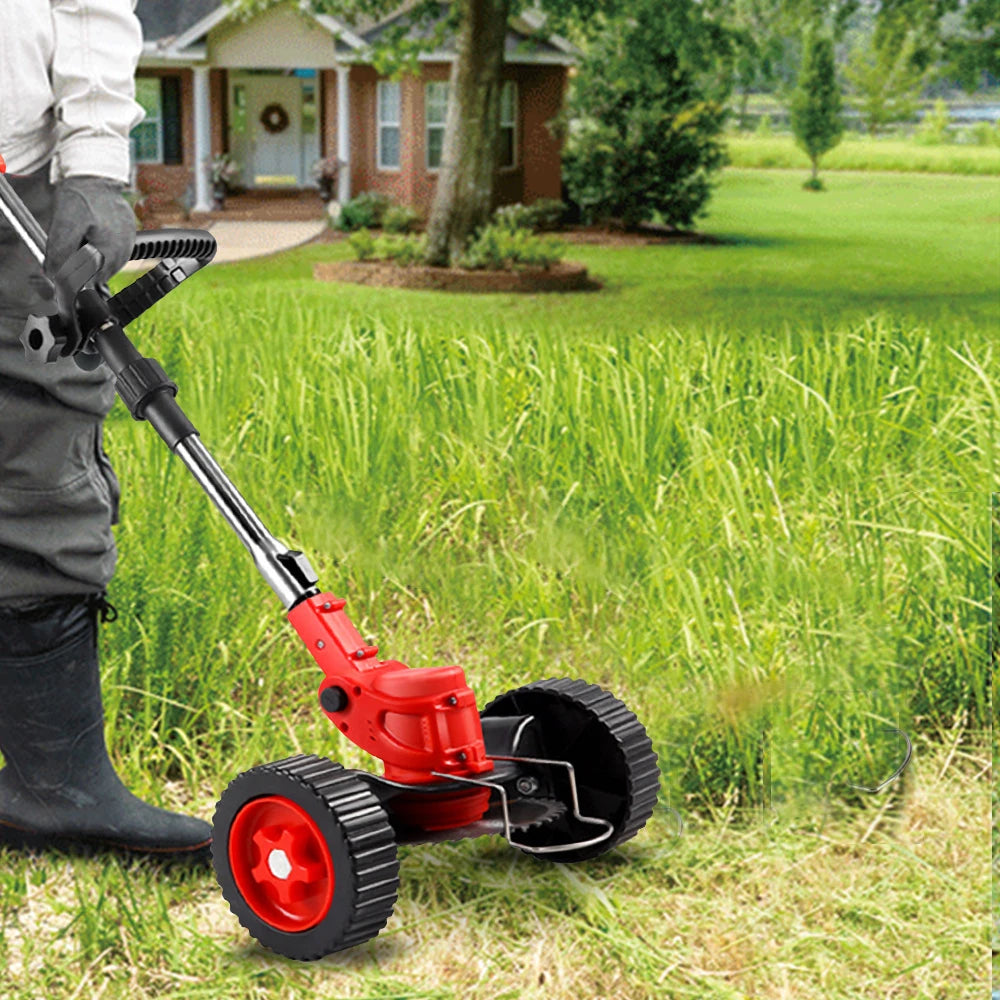24V Kraftfull elektrisk batteridriven trådlös grästrimmer - Röd