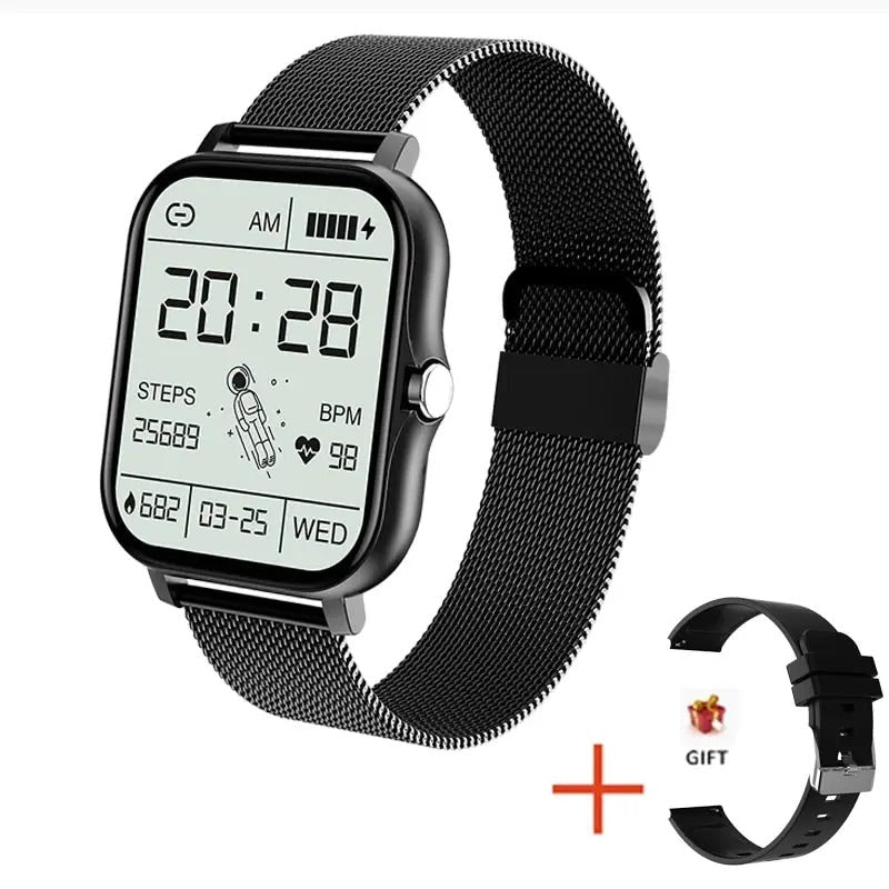 Digital Smart Watch för Män & Kvinnor Med Bluetooth Samtal, Full Touch Skärm, Fitness & Sport Tracker Carvallo