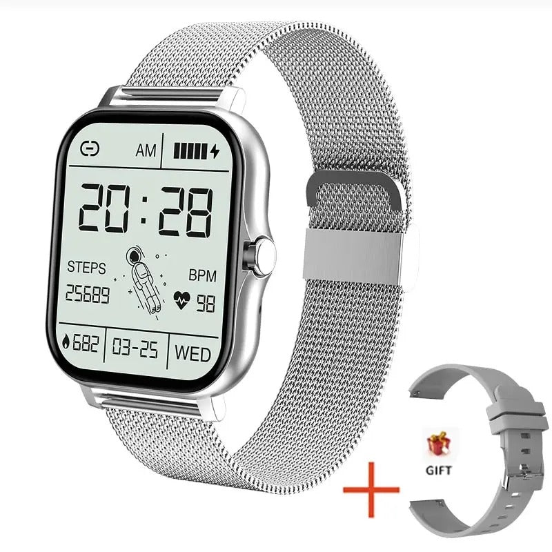 Digital Smart Watch för Män & Kvinnor Med Bluetooth Samtal, Full Touch Skärm, Fitness & Sport Tracker Carvallo
