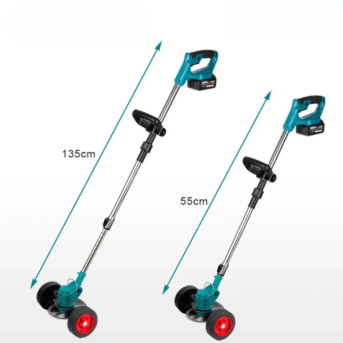 Trådlös & Hopfällbar Grästrimmer 36V – Justerbar Höjd, Hjul & 3 Bladtyper-trimmer-VaruZ-Hemnix