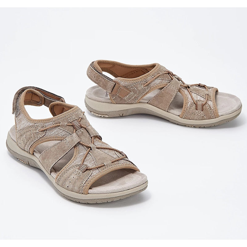 Sandaler med rund öppen tå