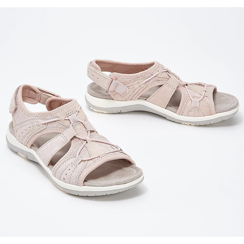 Sandaler med rund öppen tå