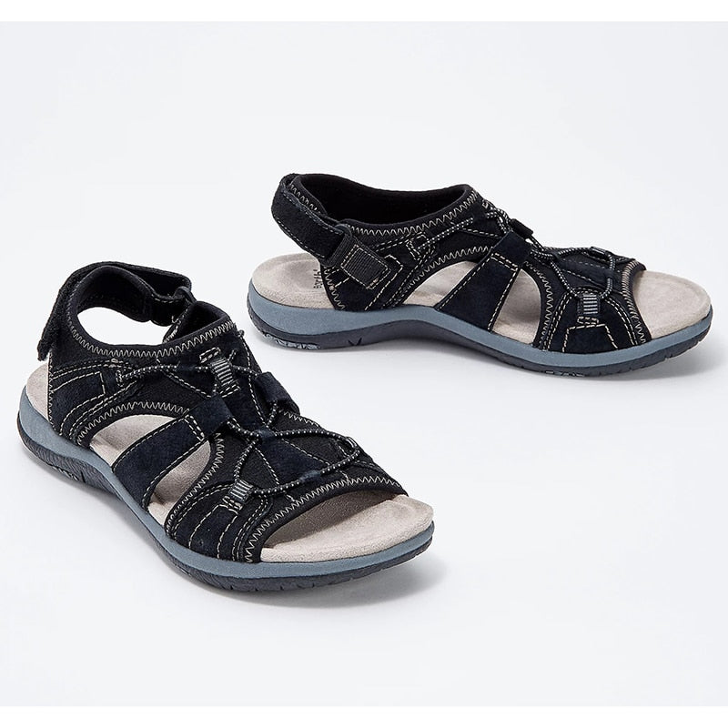 Sandaler med rund öppen tå