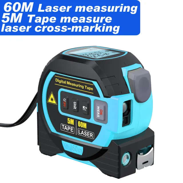Royallure Digital Laser Avståndsmätare med Måttband Funktion – Bakgrundsbelyst, 100m Räckvidd, Minnesfunktion Carvallo