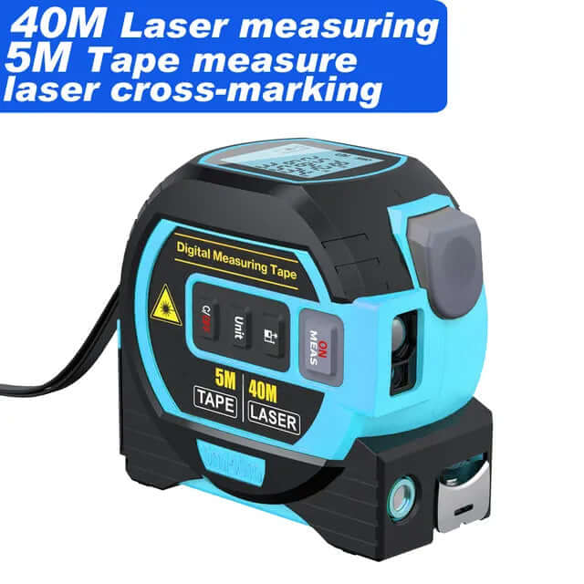 Royallure Digital Laser Avståndsmätare med Måttband Funktion – Bakgrundsbelyst, 100m Räckvidd, Minnesfunktion Carvallo