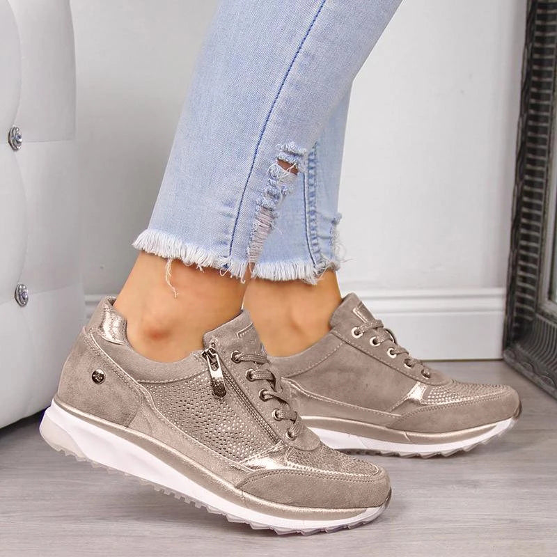 Ortopediska Andningsbara Sneakers med Dragkedja