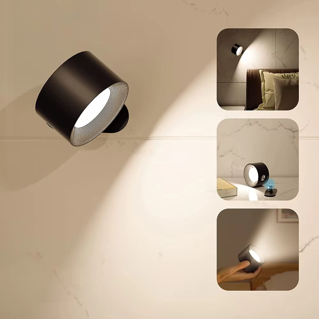 Nordisk Ljus – sladdlös, uppladdningsbar och fjärrstyrd vägglampa i skandinavisk design-VaruZ-Svart-Hemnix