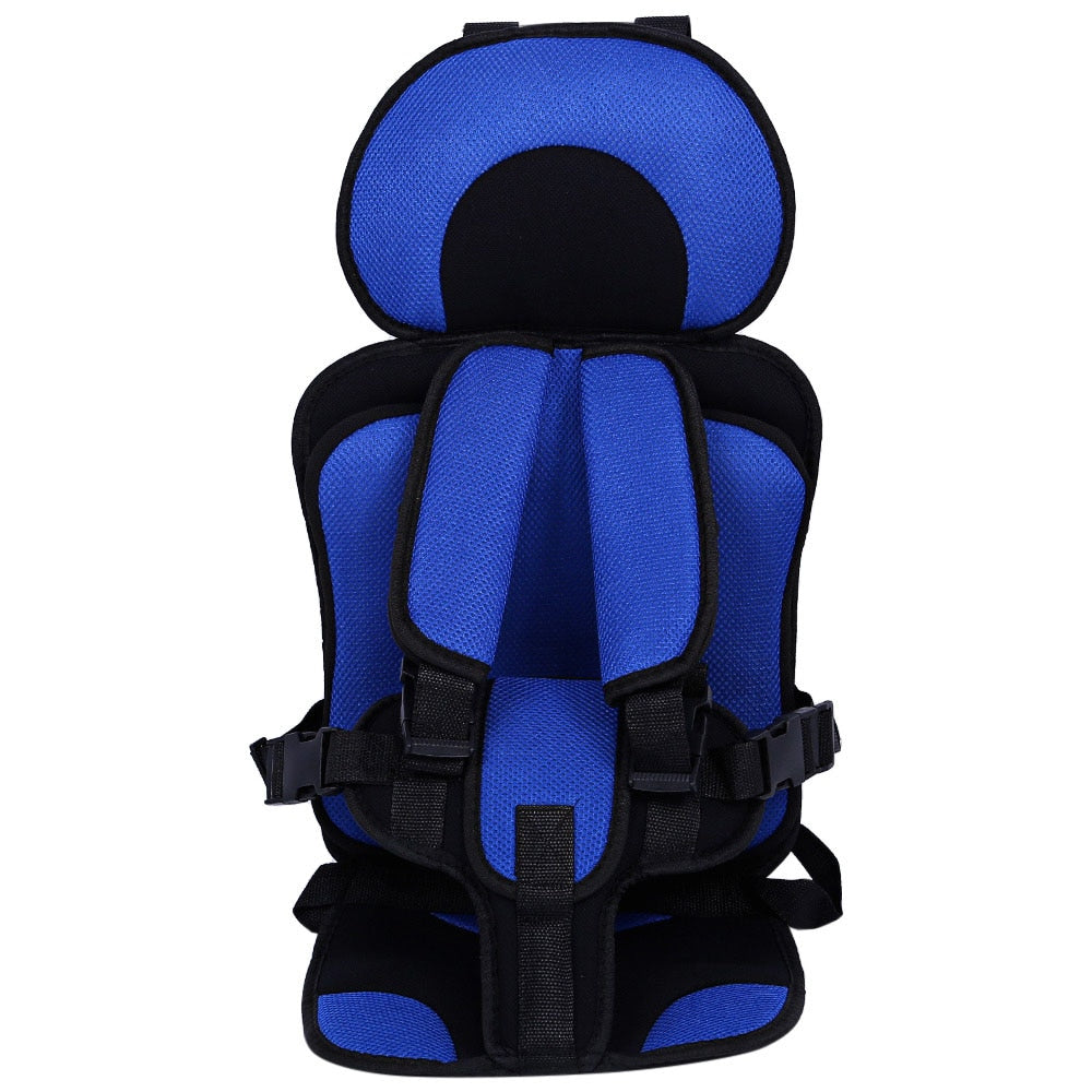Blauer Kindersitz Auto, verstellbar, Sicherheitsgurt, ergonomisch, Reisen, Kinderzubehör.