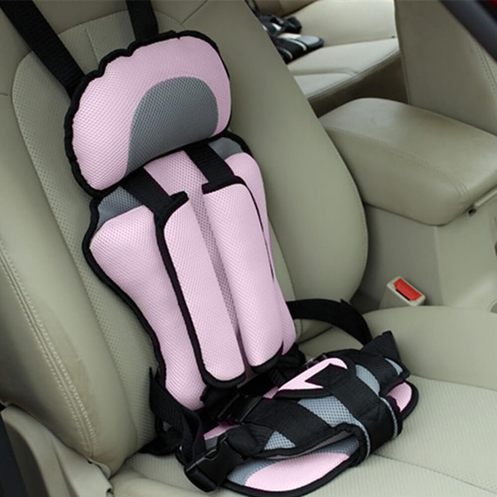 Rosa Kindersitz für Autos, Sicherheitsgurt, verstellbar, bequem, Reisen, Schutz.