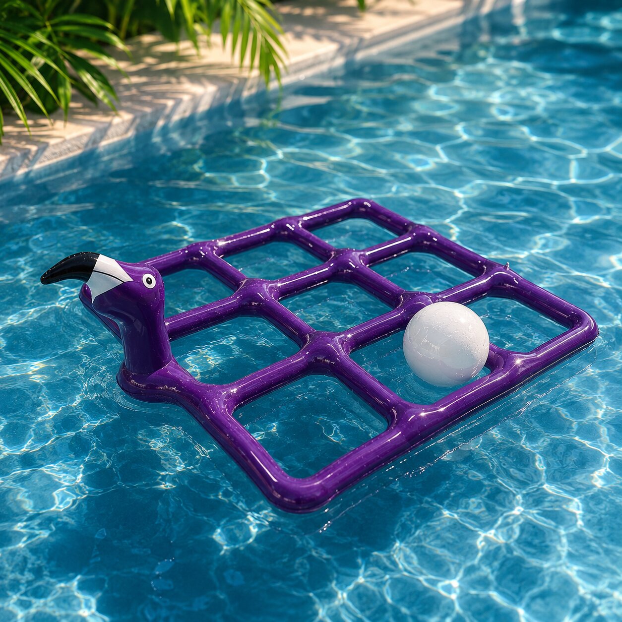 Flamingo badmadrass med poolspel | Flaminga
