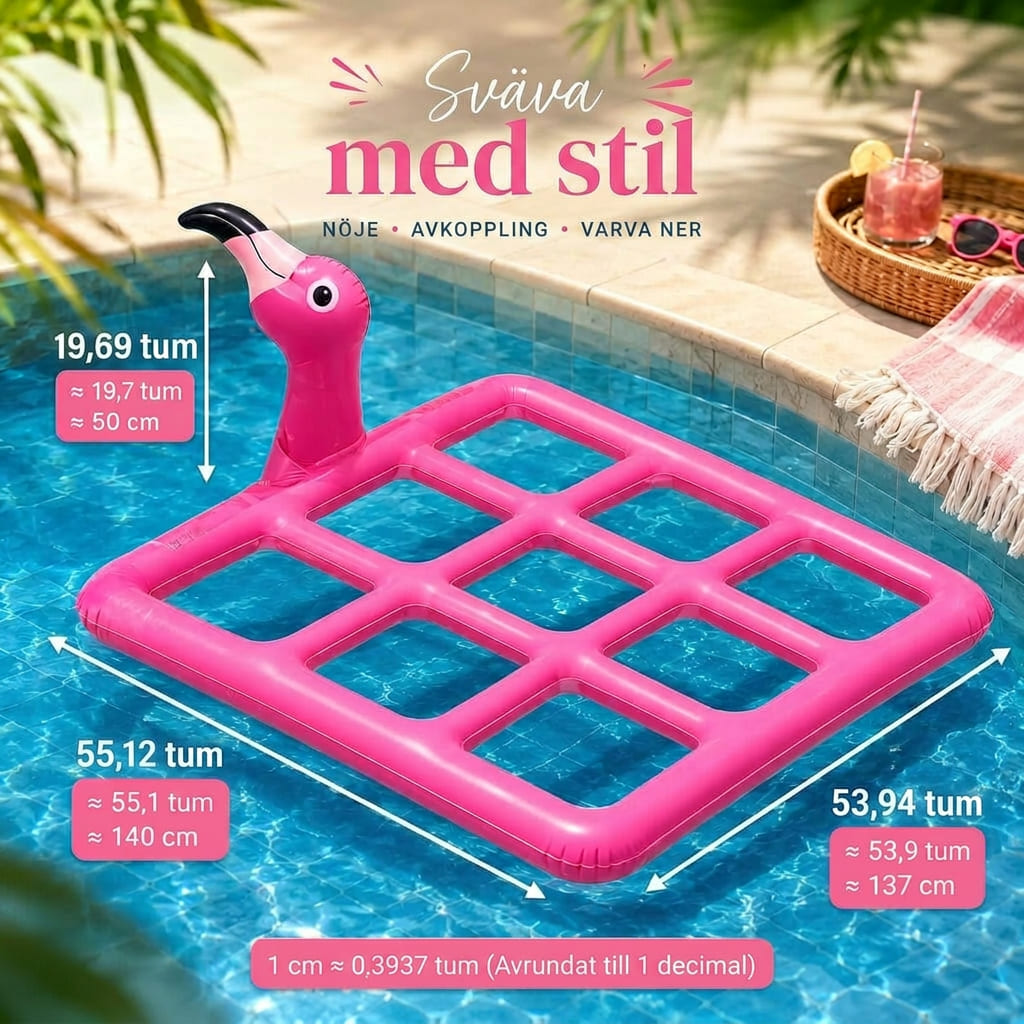 Flamingo badmadrass med poolspel | Flaminga