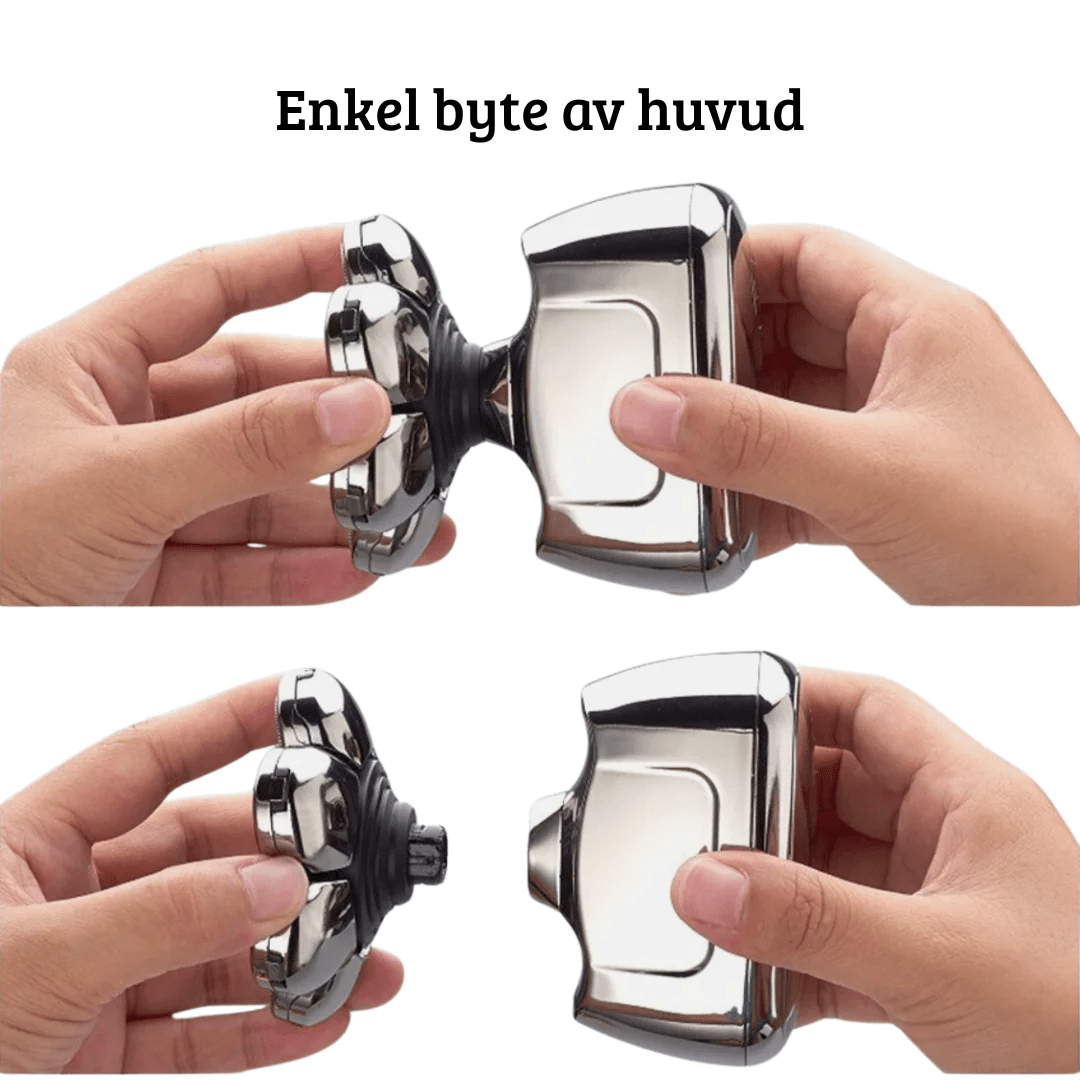 Kroppsbutiken Hårtrimmer Elektriska Huvudrakapparat - 7-i-1 Elektrisk huvudrakapparat 7D