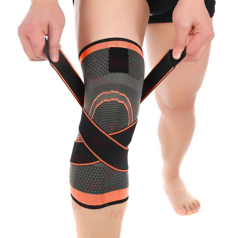 Kroppsbutiken Knäskydd Svart/Orange / S Knäskydd Flex