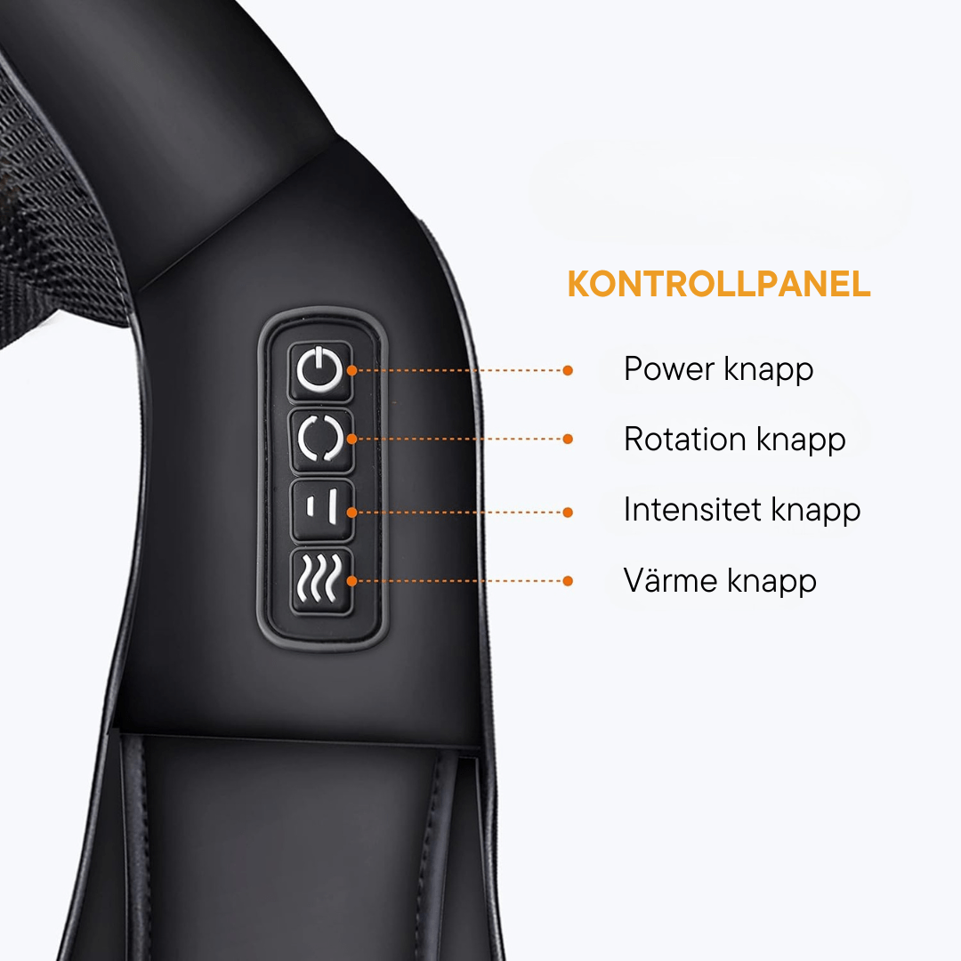 Kroppsbutiken Nackmassage Shiatsu massager för nacke och rygg med värme