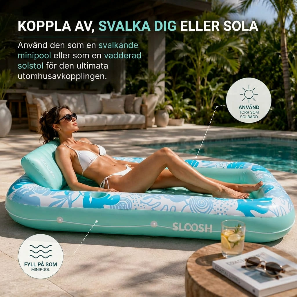 Uppblåsbar poolmadrass | Flytro