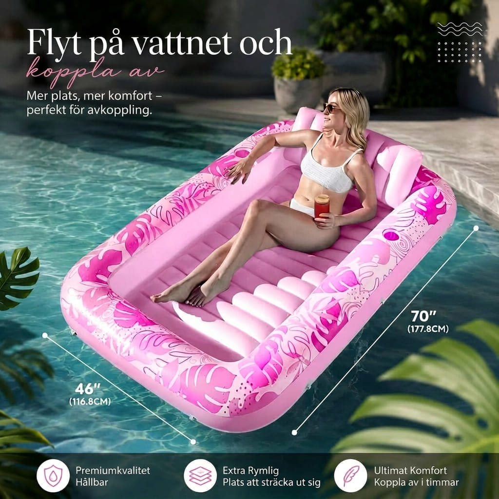 Uppblåsbar poolmadrass | Flytro