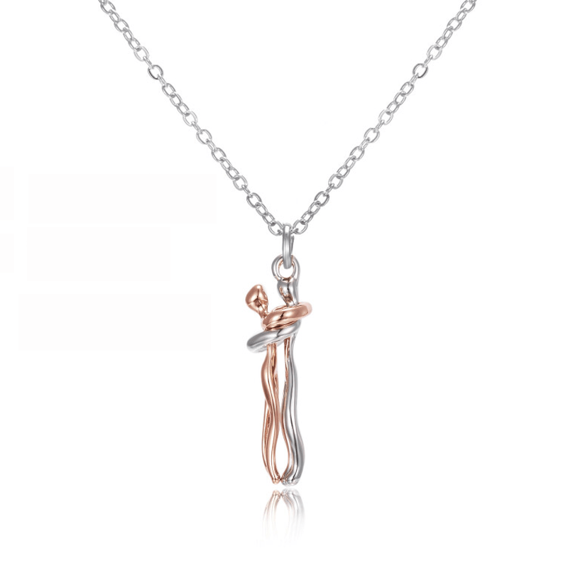 "Vackert par kram halsband i koppardesign, symboliserar evig kärlek och sammanhållning för älskare."
